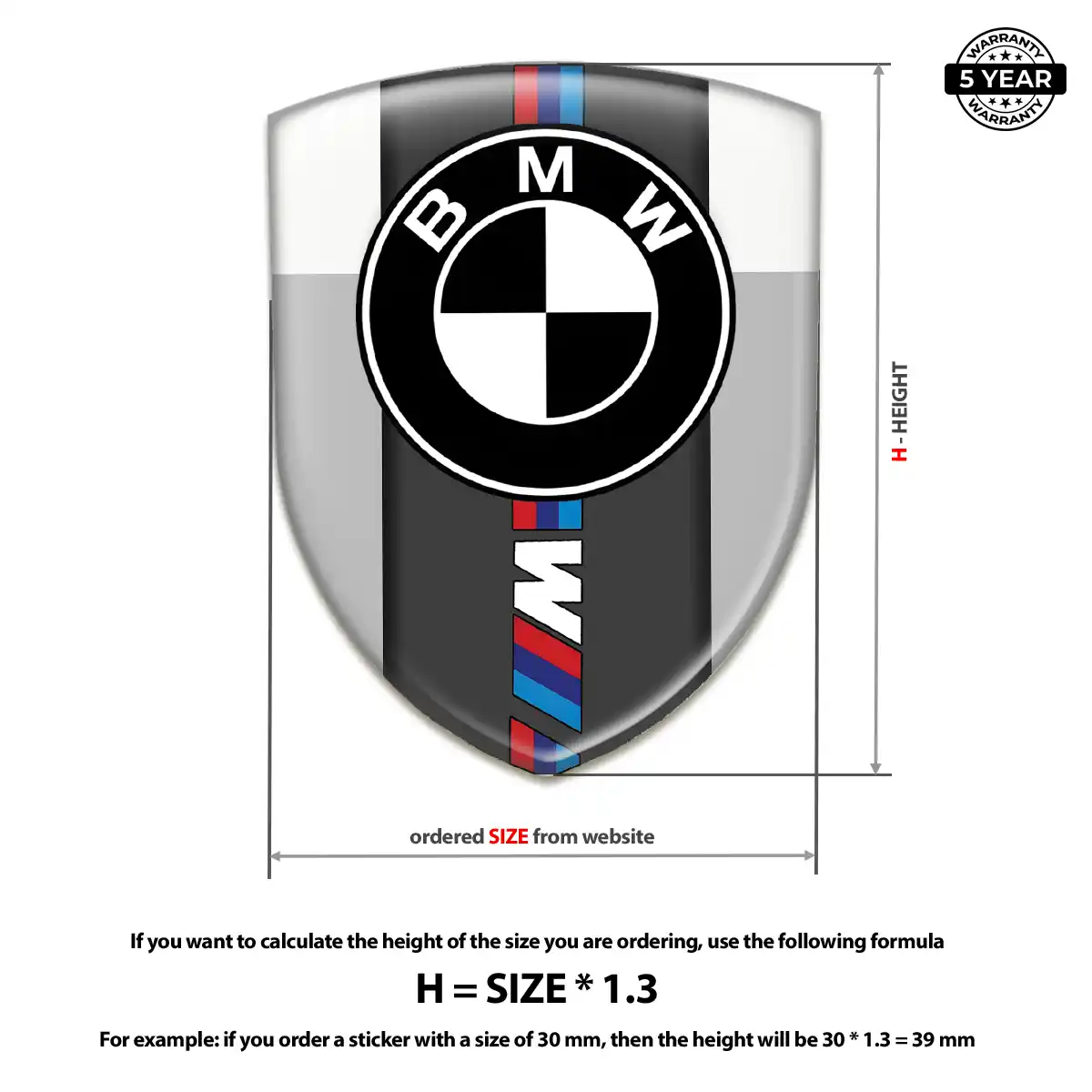 BMW Domed Logo Sticker Signature Grade