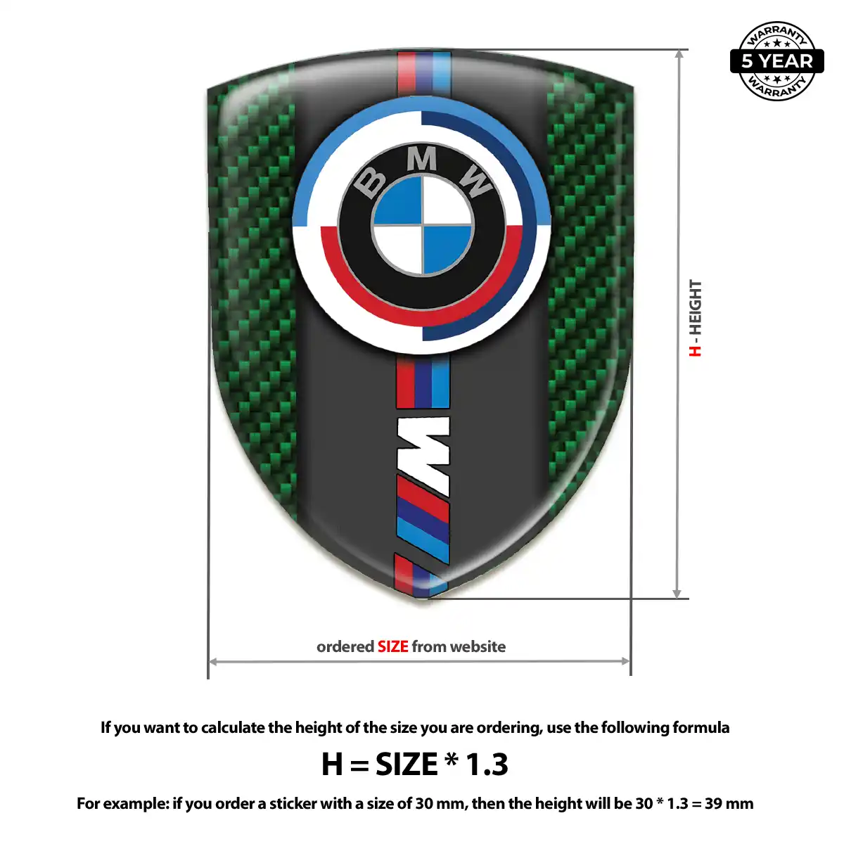 BMW Domed Logo Sticker Sleek Style