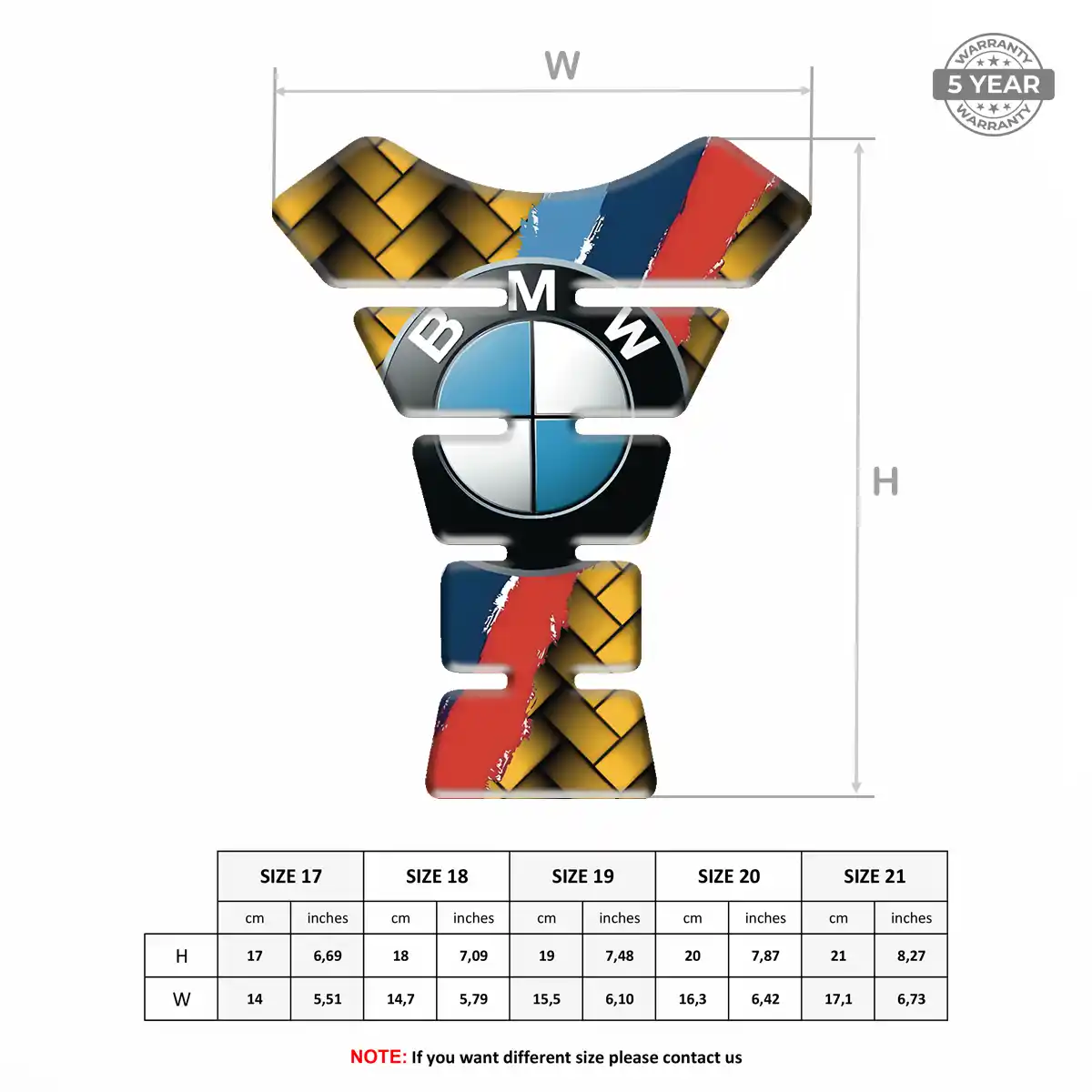 BMW Domed Tank Pad Exclusive Series
