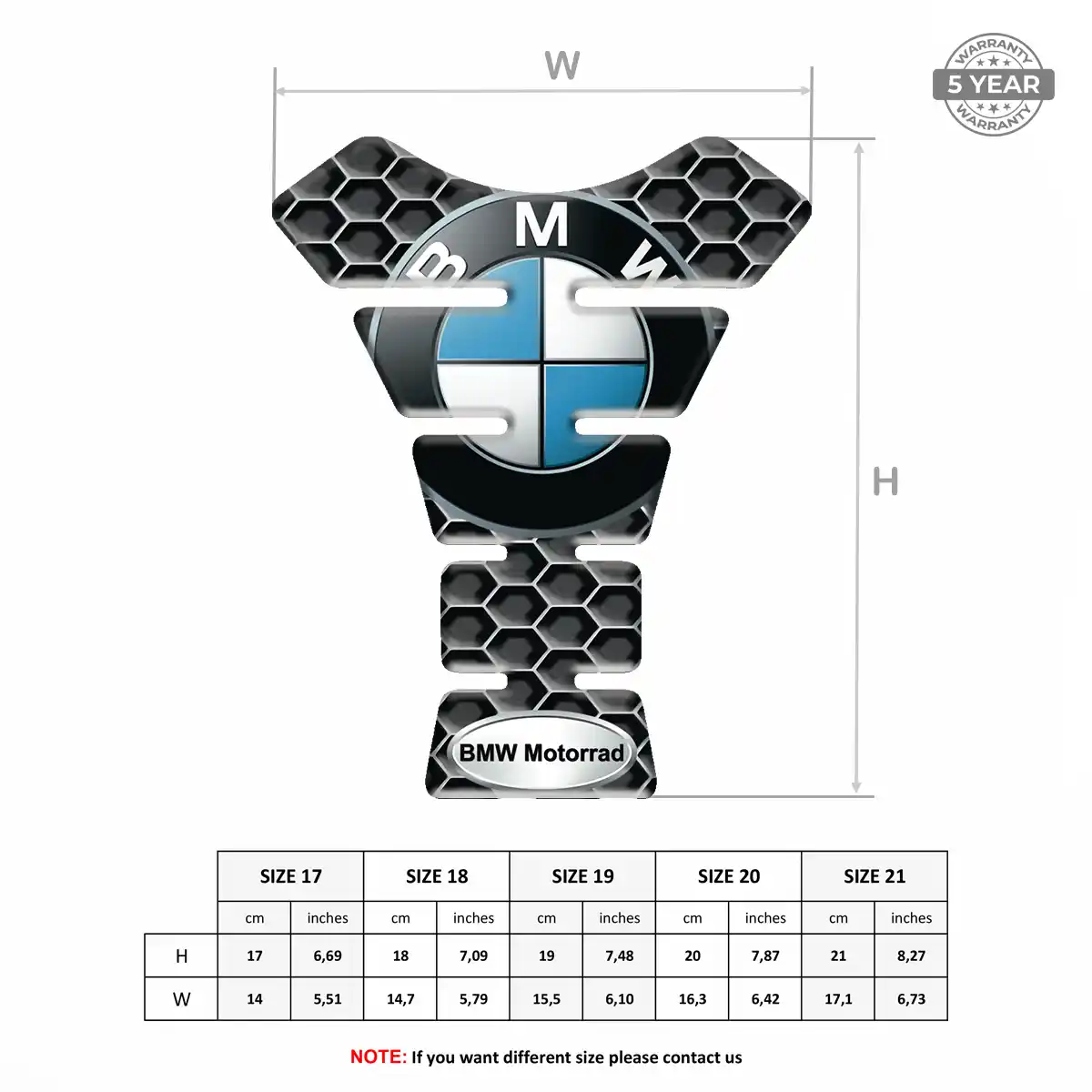 BMW Domed Tank Pad Signature Grade