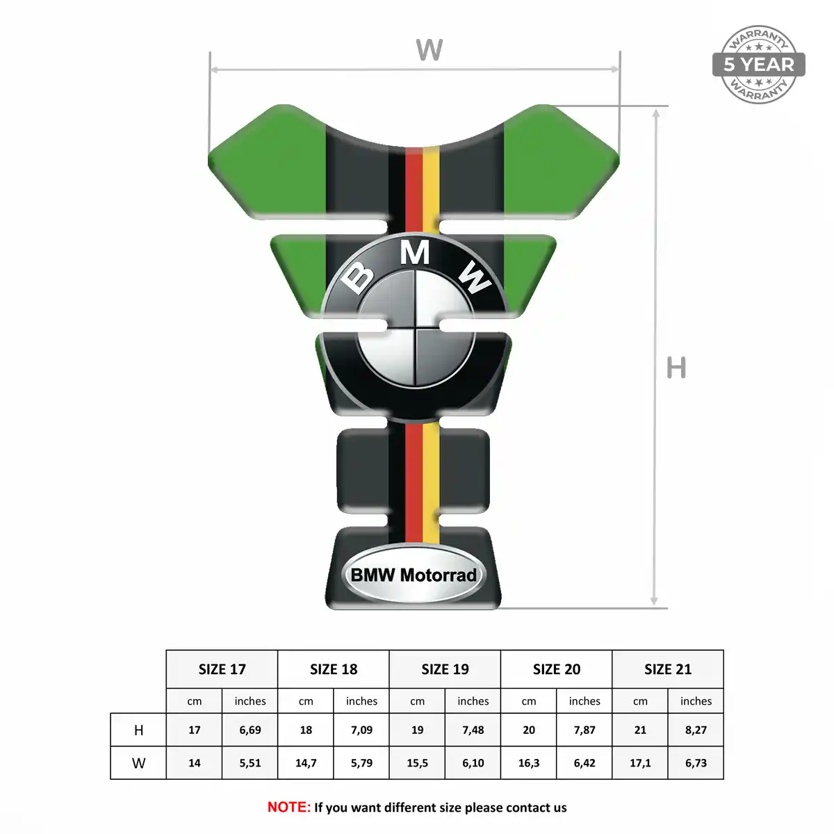 BMW Domed Tank Pad Superior Craft