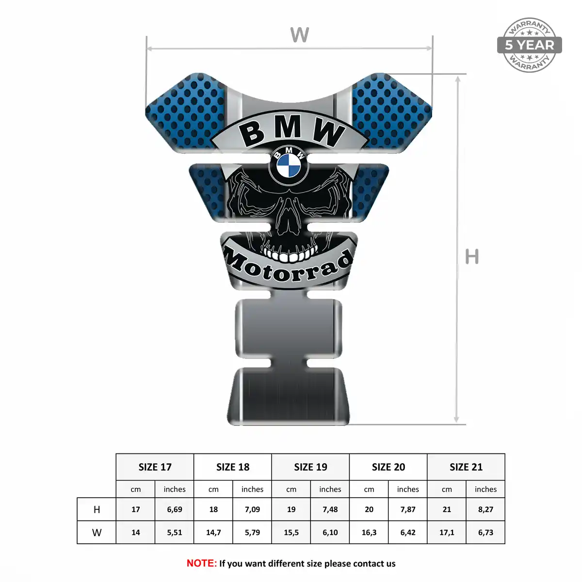 BMW Domed Tank Protector Prime Quality
