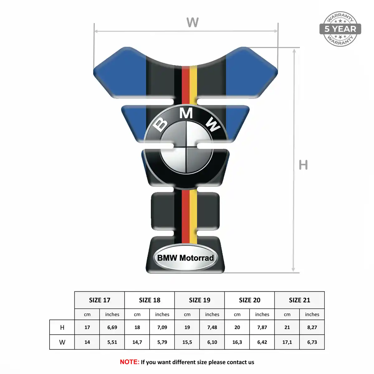 BMW Domed Tank Sticker Deluxe Edition