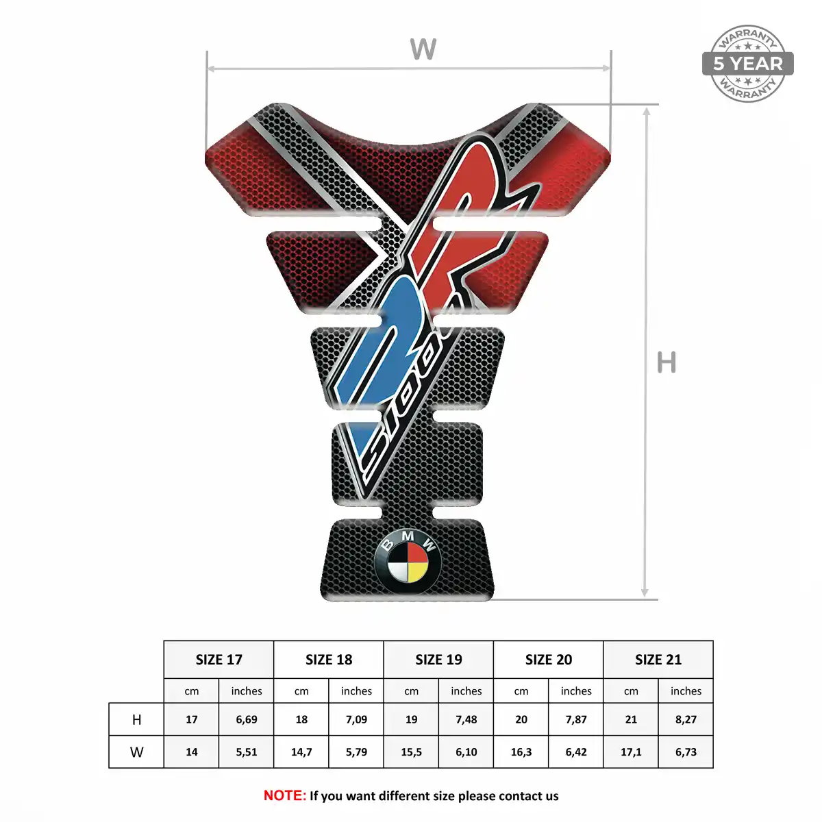 BMW Domed Tank Sticker Elite Finish