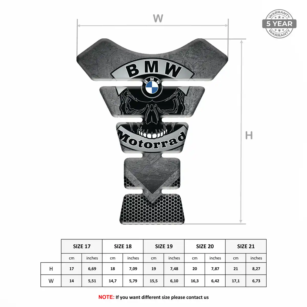 BMW Domed Tank Sticker Signature Grade