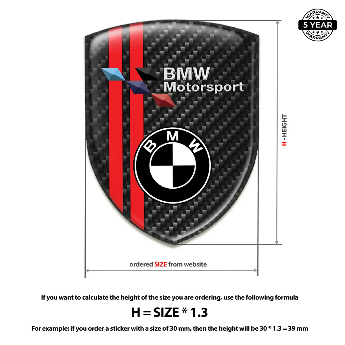 BMW Emblem Domed Badge Elite Finish