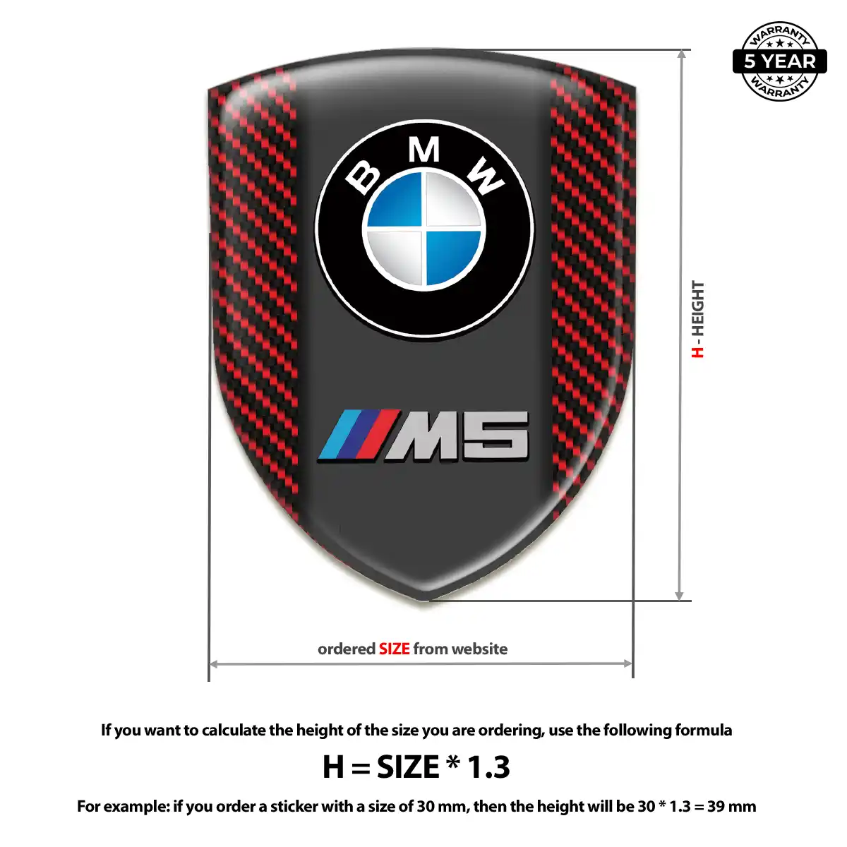 BMW Emblem Domed Badge Exclusive Series