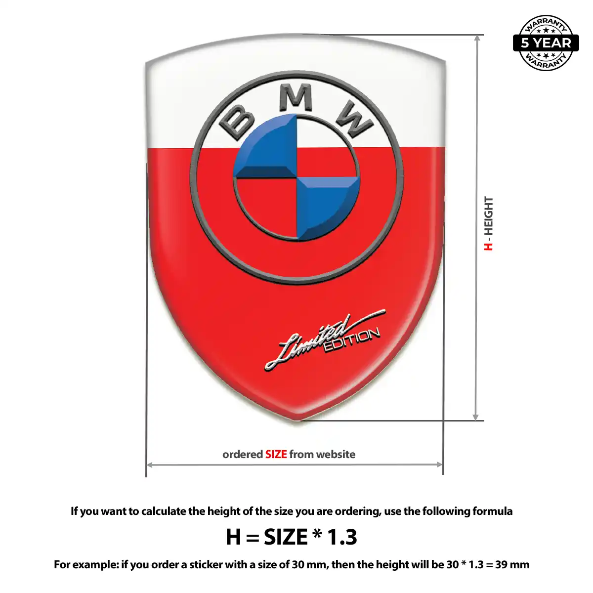 BMW Emblem Domed Badge Prestige Line