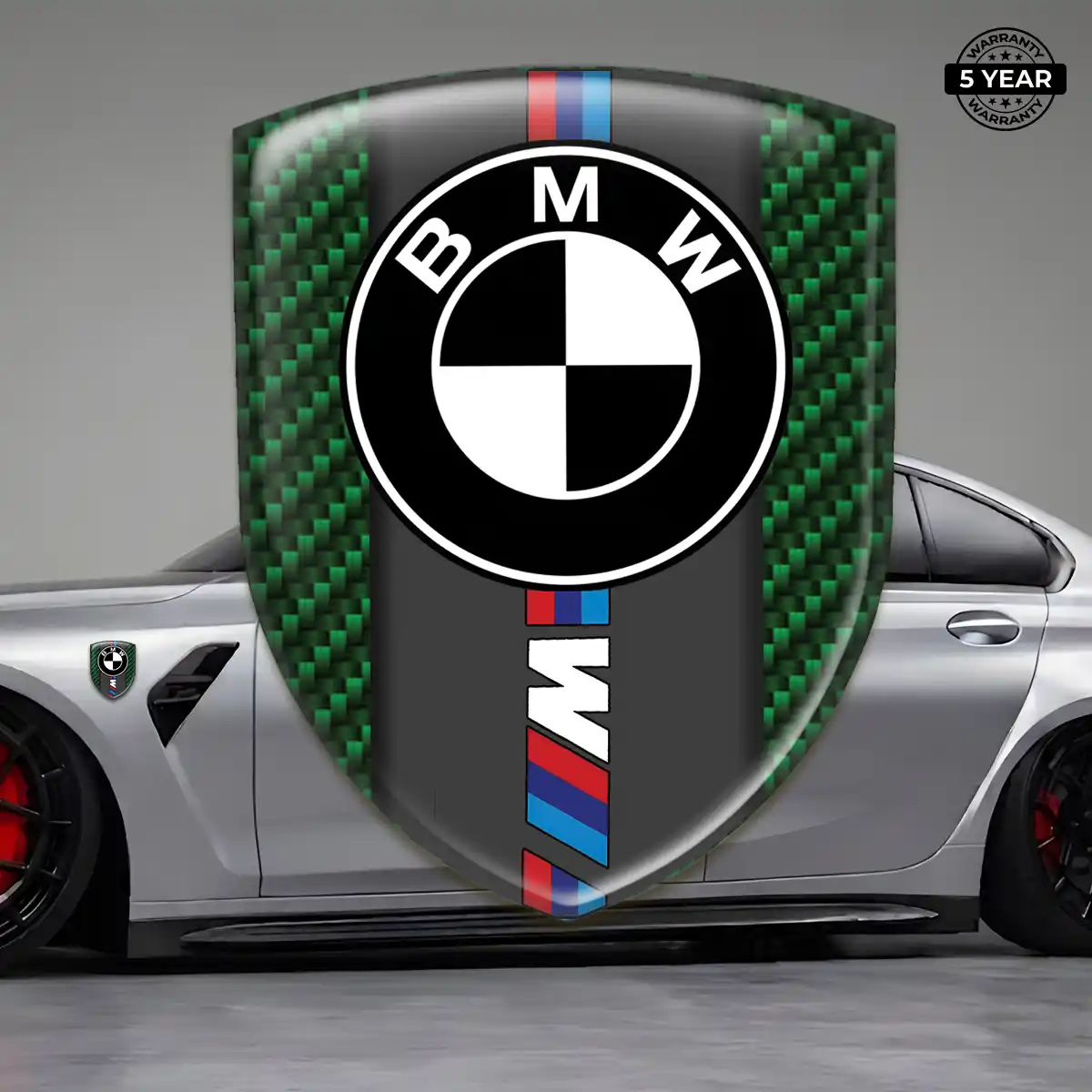 BMW Emblem Domed Badge Sleek Style