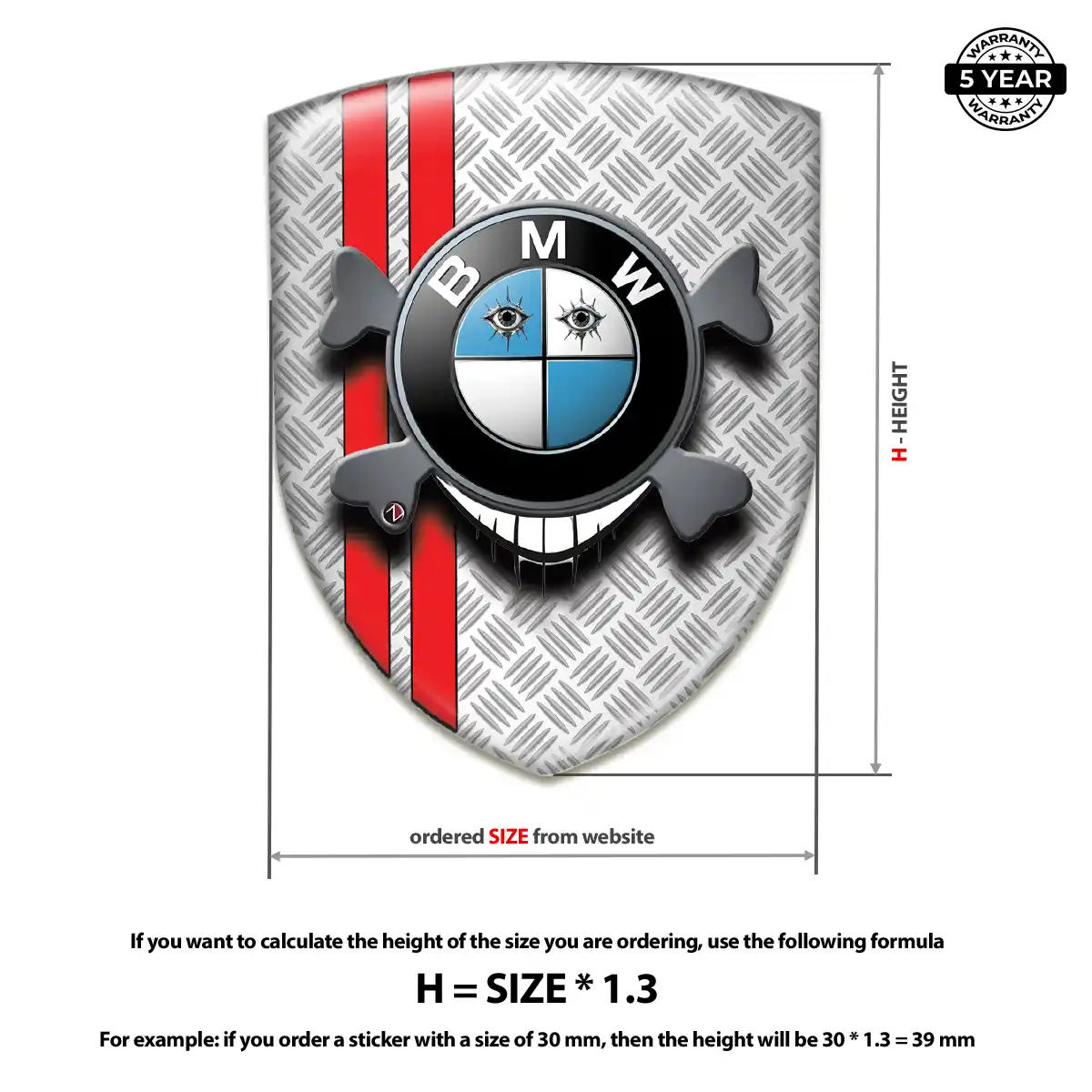 BMW Epoxy Domed Sticker Deluxe Edition
