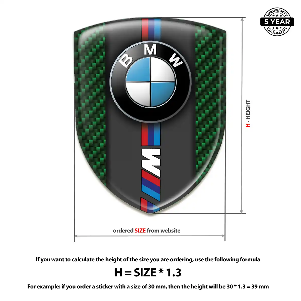 BMW Epoxy Domed Sticker Exclusive Series