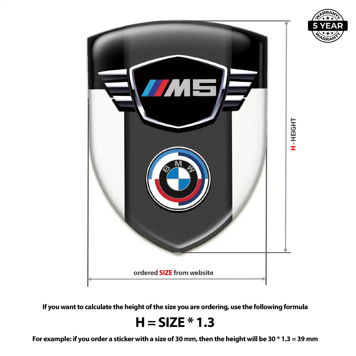 BMW Gel Badge Sticker Deluxe Edition