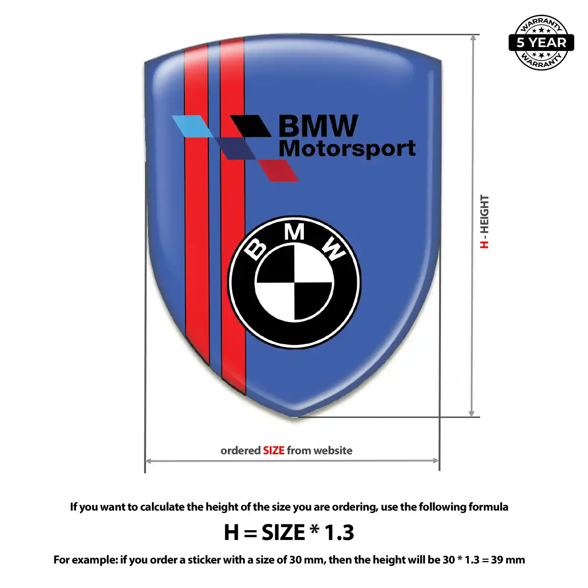 BMW Gel Badge Sticker Elite Finish