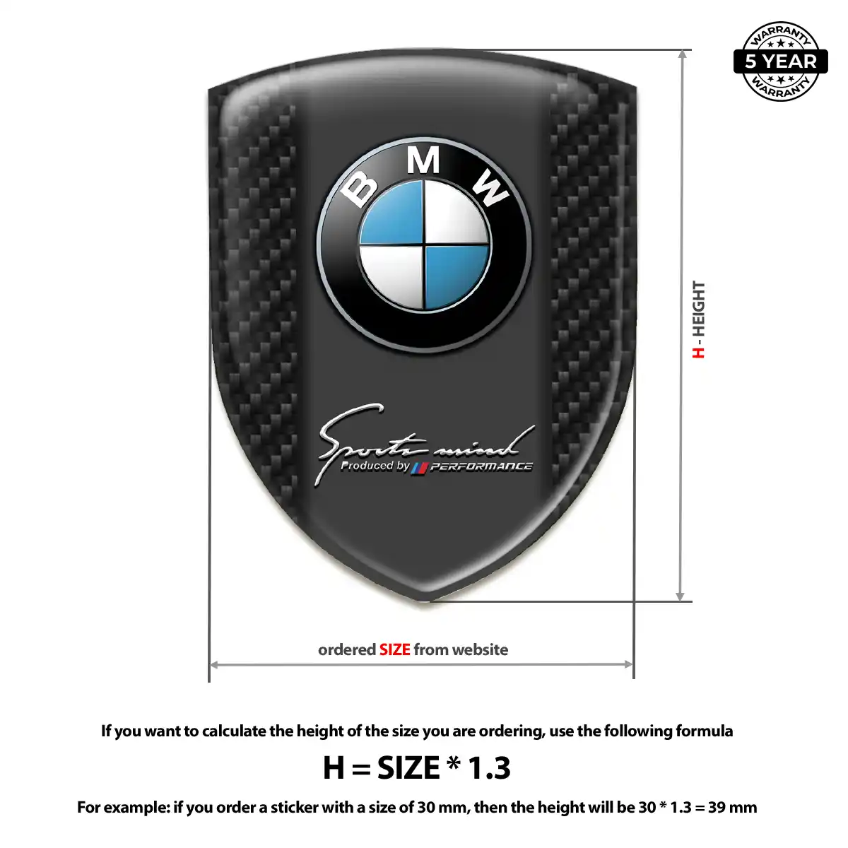 BMW Gel Badge Sticker Exclusive Series