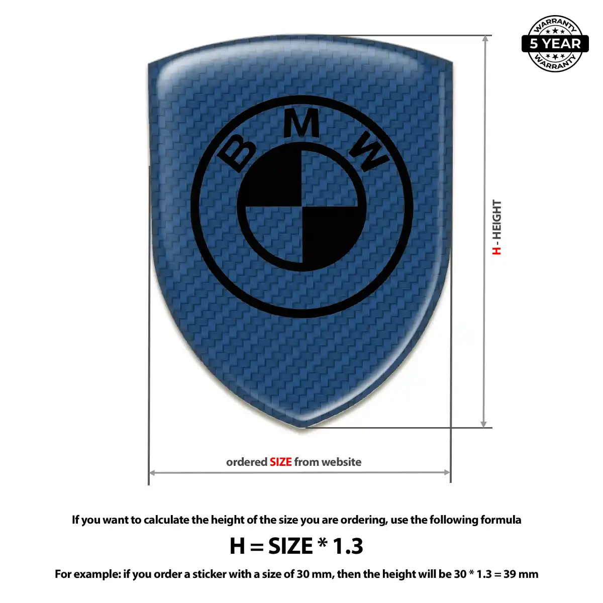 BMW Gel Badge Sticker Prestige Line