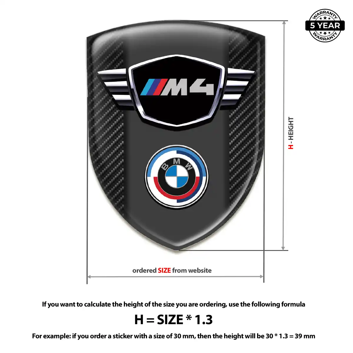 BMW Gel Badge Sticker Prime Quality