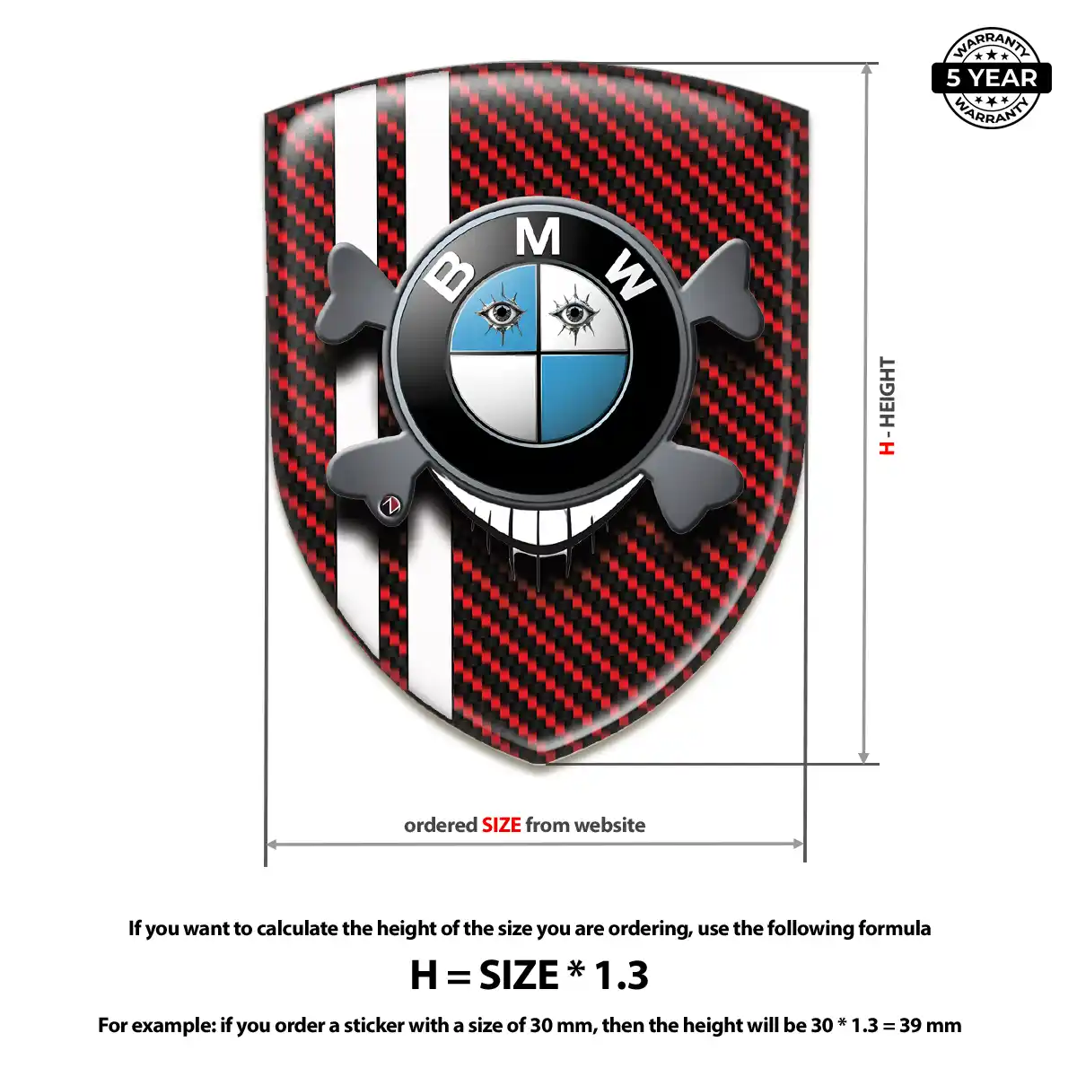 BMW Gel Badge Sticker Refined Design