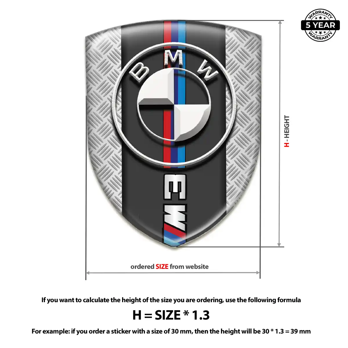 BMW Gel Badge Sticker Signature Grade