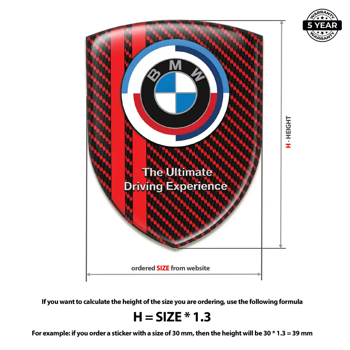 BMW Gel Badge Sticker Sleek Style