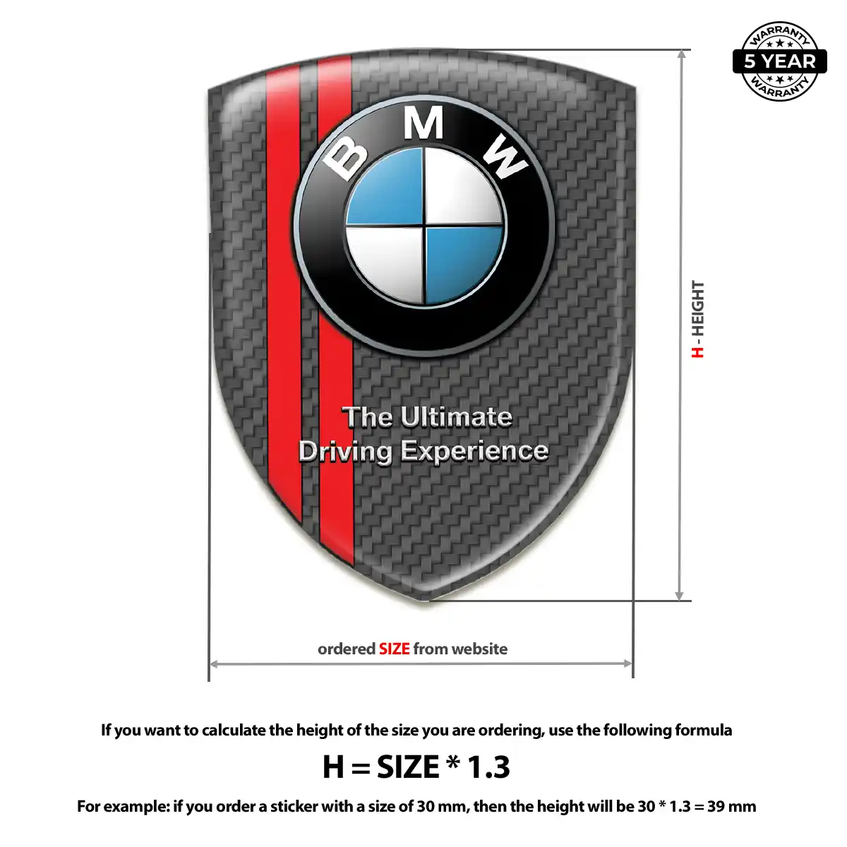 BMW Gel Badge Sticker Superior Craft