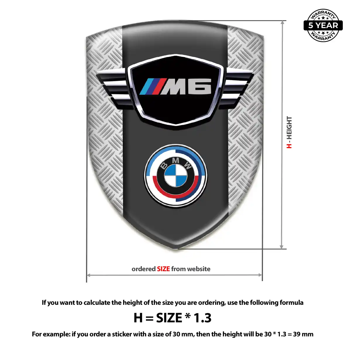 BMW Gel Emblem Sticker Elite Finish