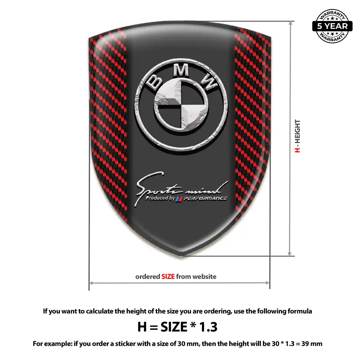 BMW Gel Emblem Sticker Prestige Line