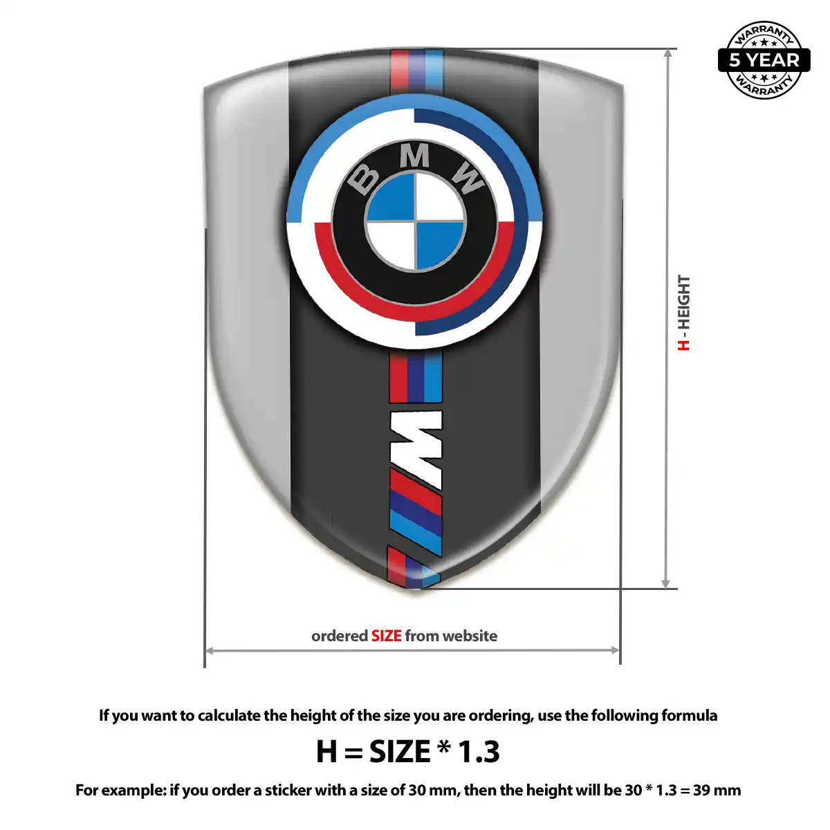 BMW Gel Emblem Sticker Prime Quality