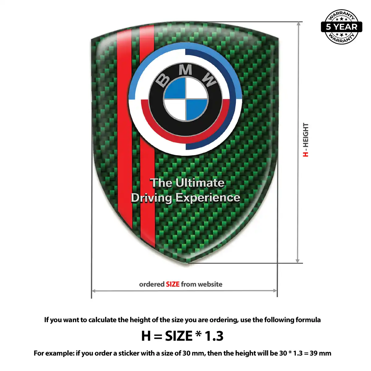 BMW Gel Emblem Sticker Refined Design