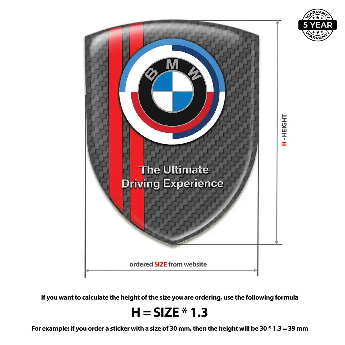 BMW Gel Emblem Sticker Signature Grade