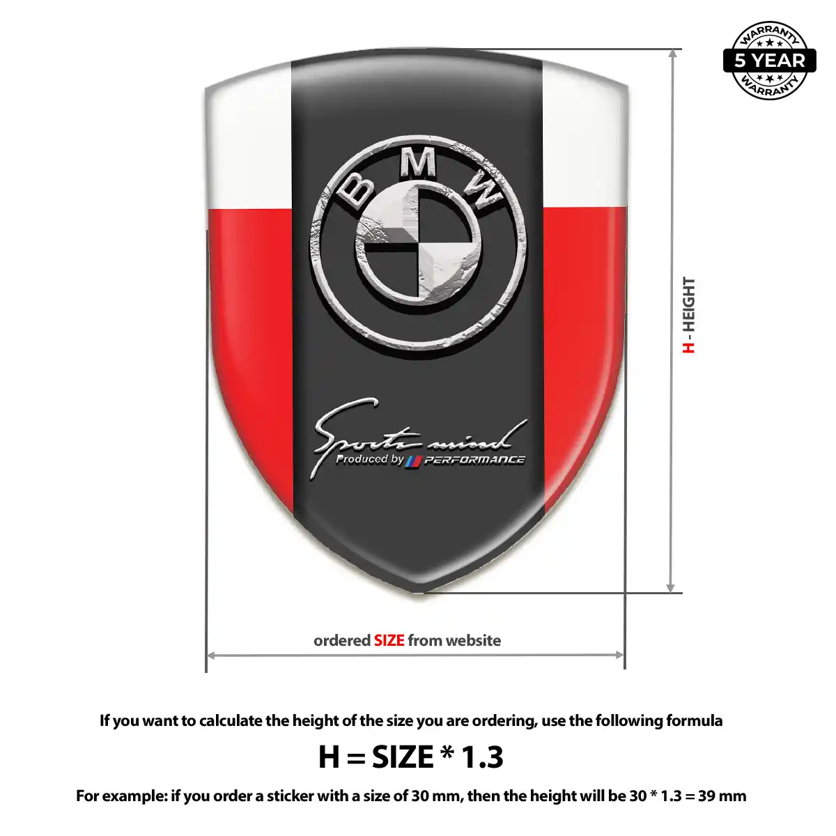 BMW Gel Emblem Sticker Sleek Style