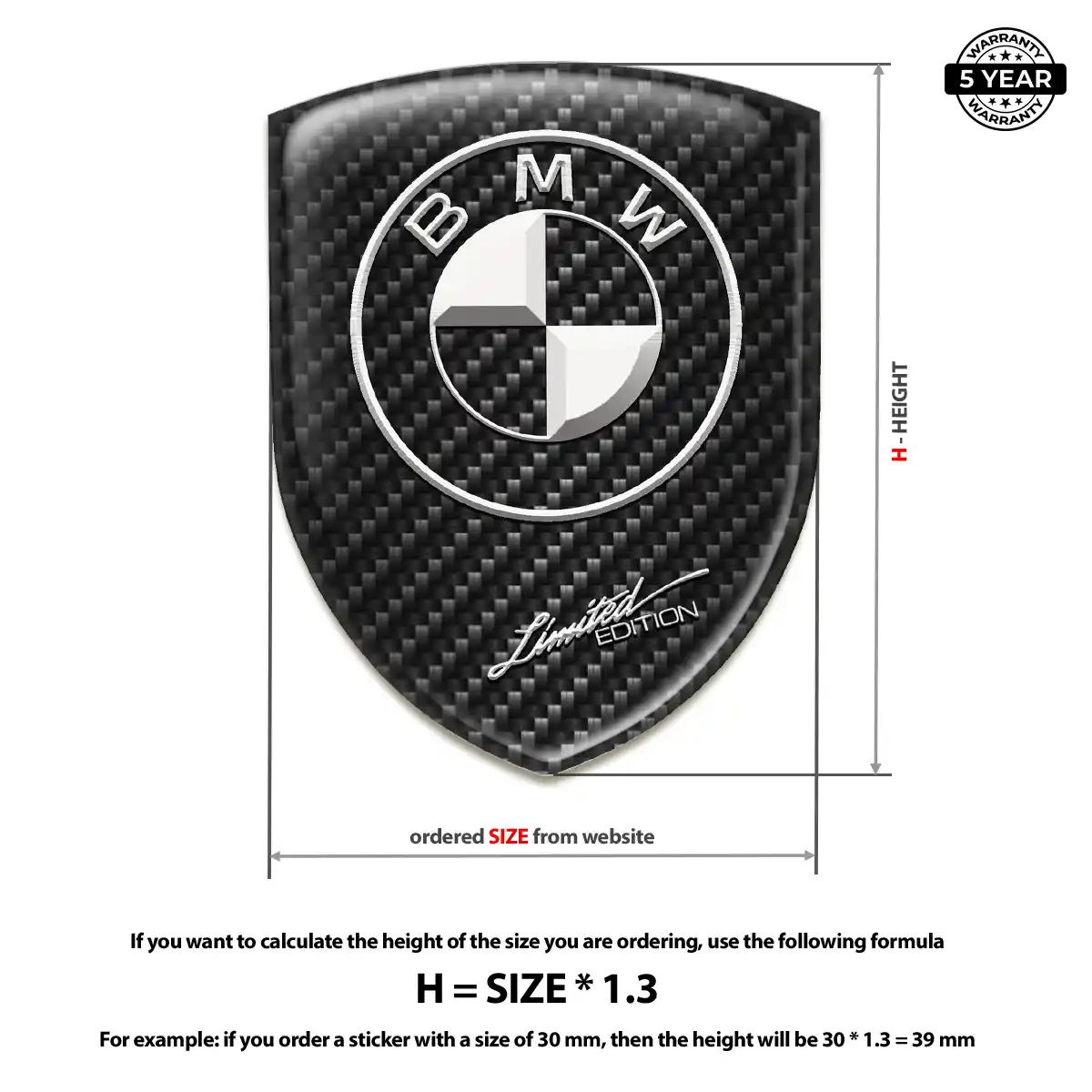 BMW Gel Emblem Sticker Superior Craft