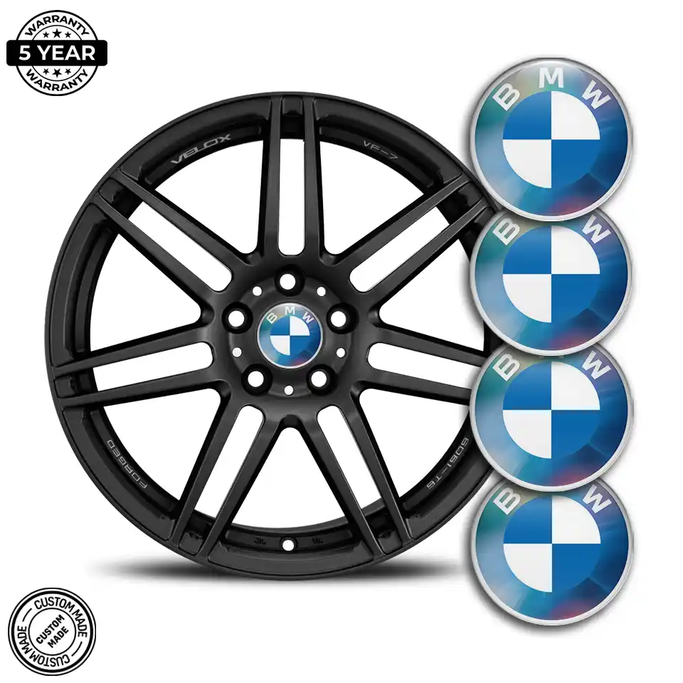 BMW Logo Silicone Emblem Self-Adhesive Stylish Design