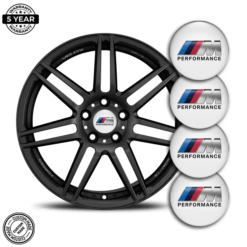 BMW M Emblem Wheel Center Caps Stylish Design