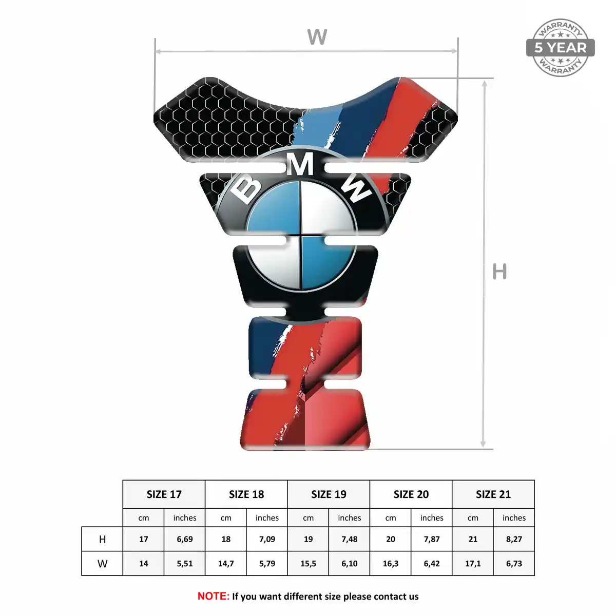 BMW Motorbike Tank Pad Elite Finish