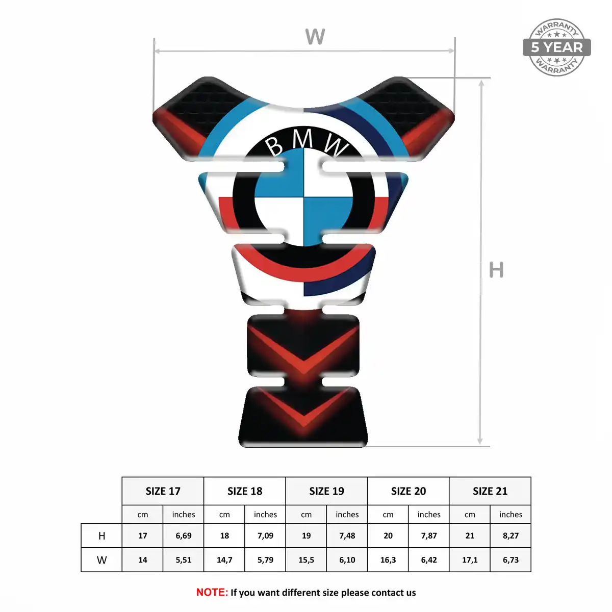 BMW Motorbike Tank Pad Refined Design