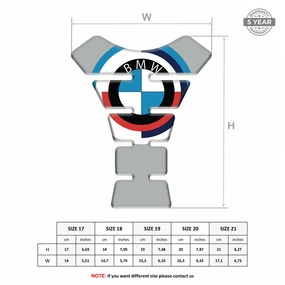 BMW Motorcycle Tank Decal Elite Finish