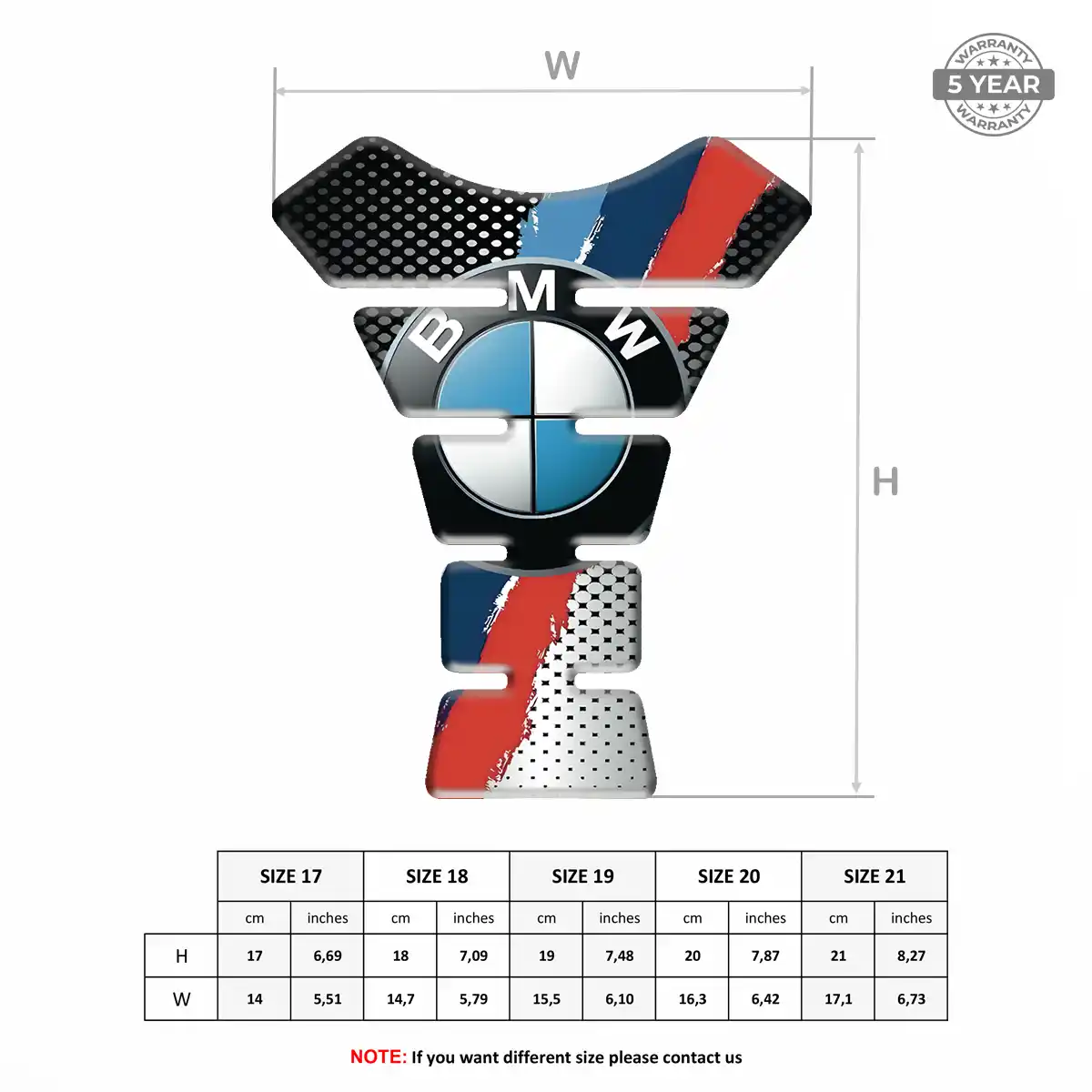 BMW Motorcycle Tank Decal Prestige Line