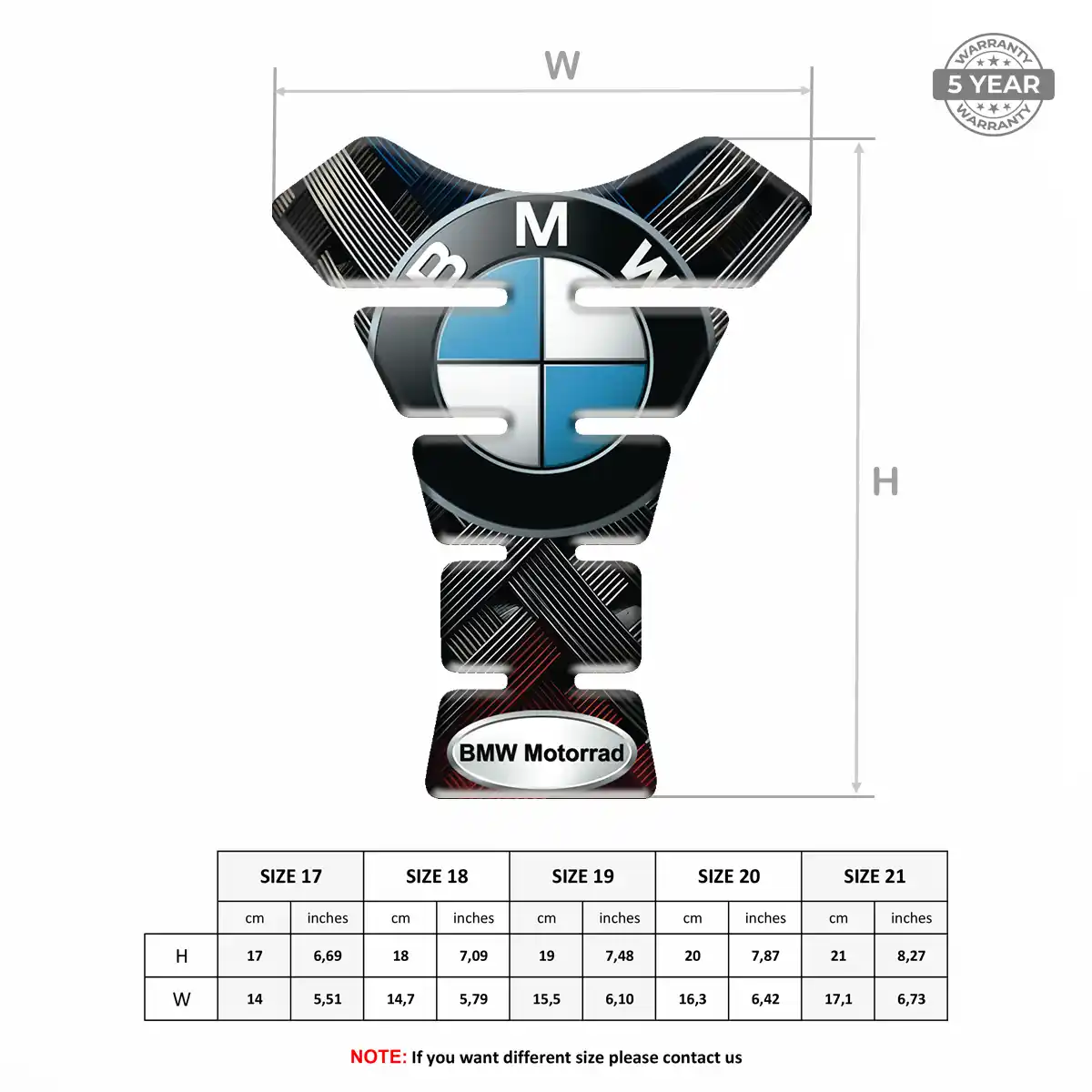 BMW Motorcycle Tank Decal Prime Quality