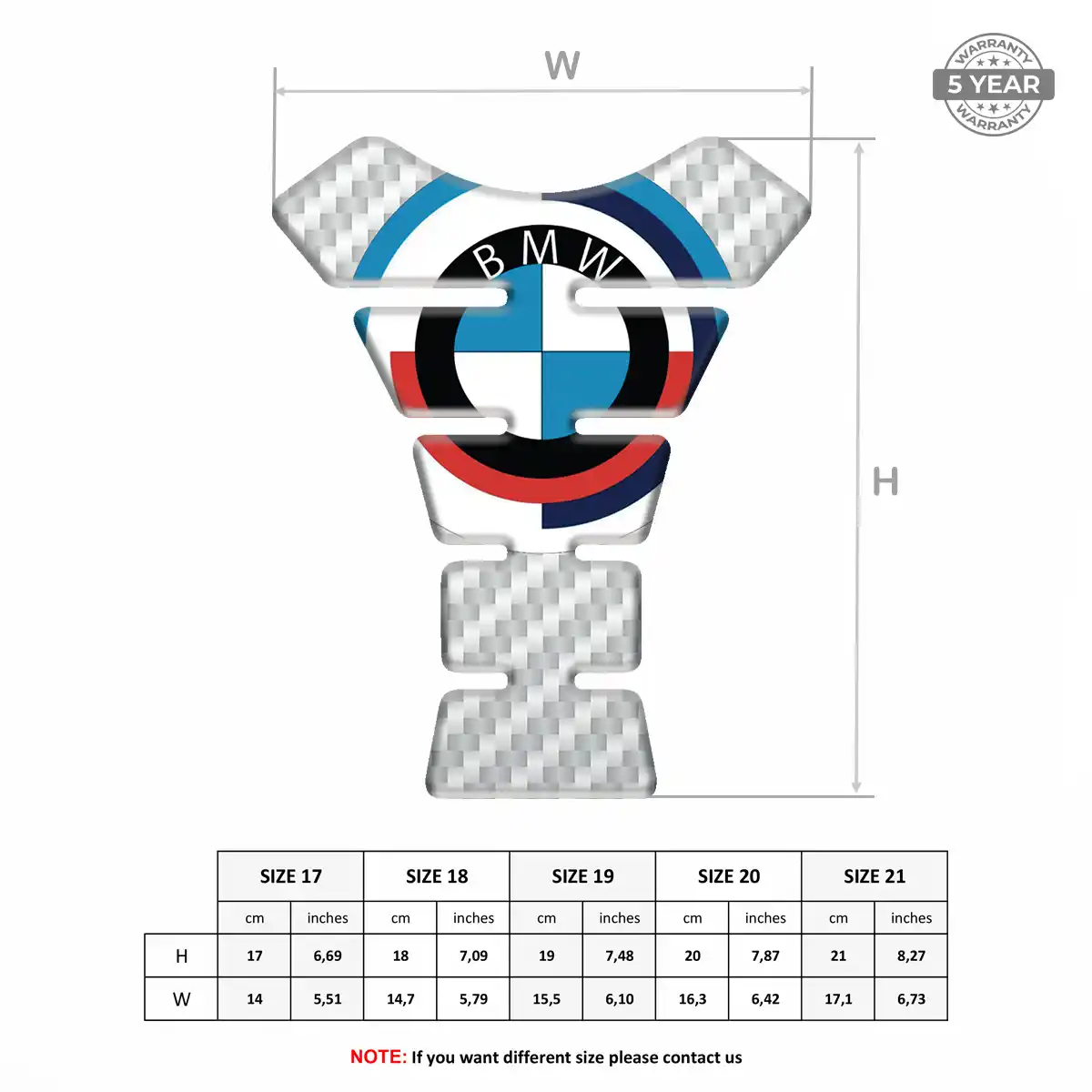 BMW Motorcycle Tank Decal Refined Design