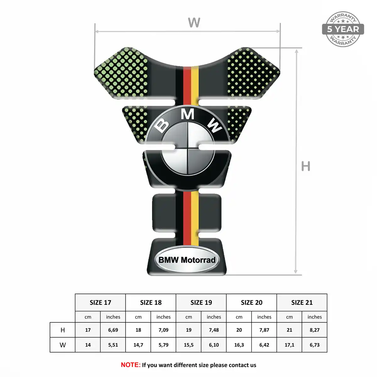 BMW Motorcycle Tank Decal Signature Grade