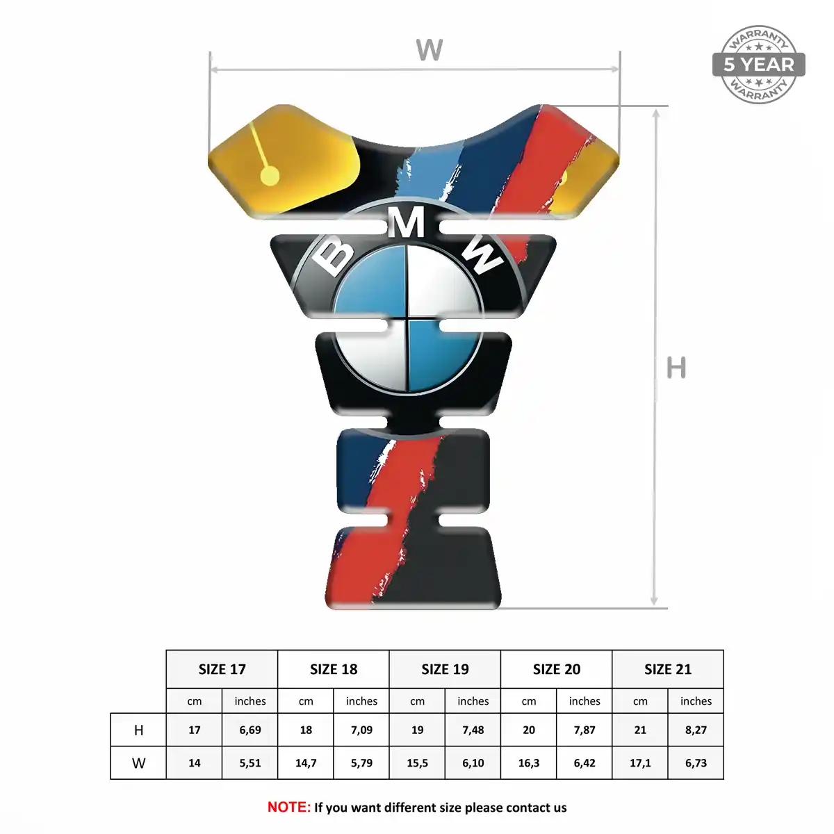 BMW Motorcycle Tank Decal Superior Craft