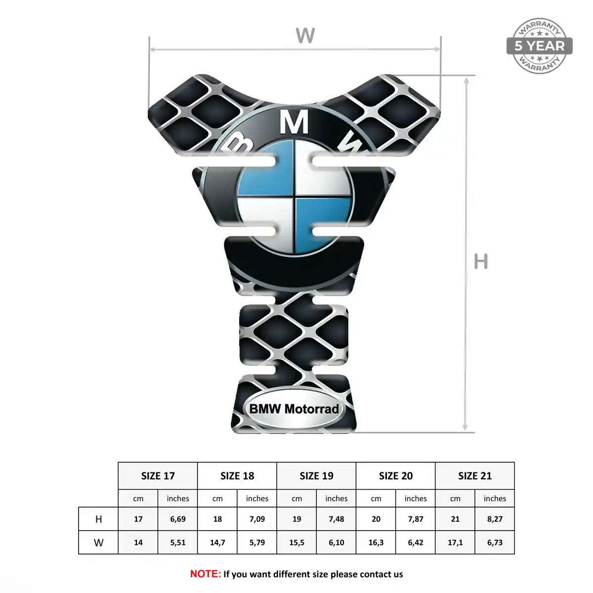 BMW Motorcycle Tank Pad Noble Edition