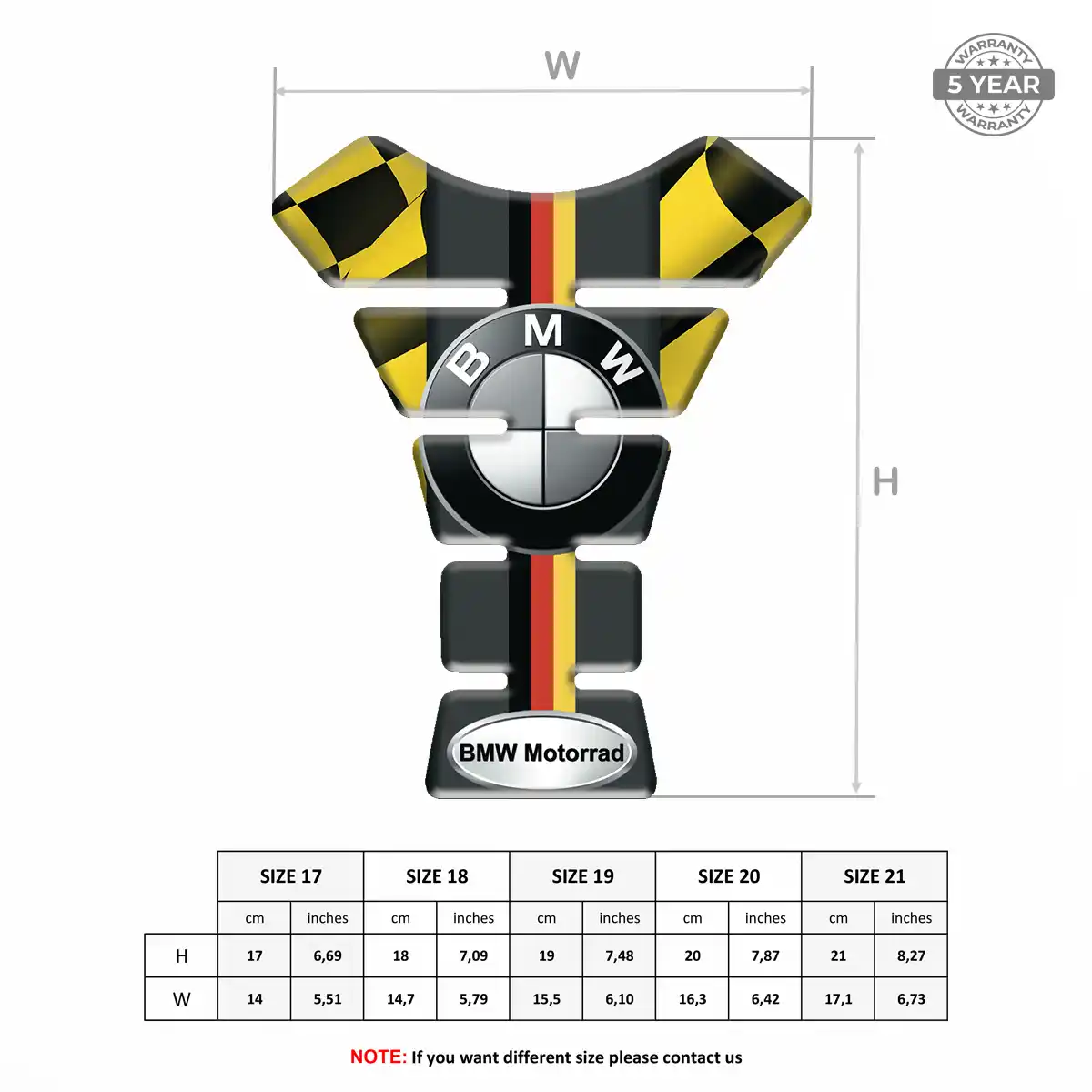BMW Motorcycle Tank Pad Refined Design
