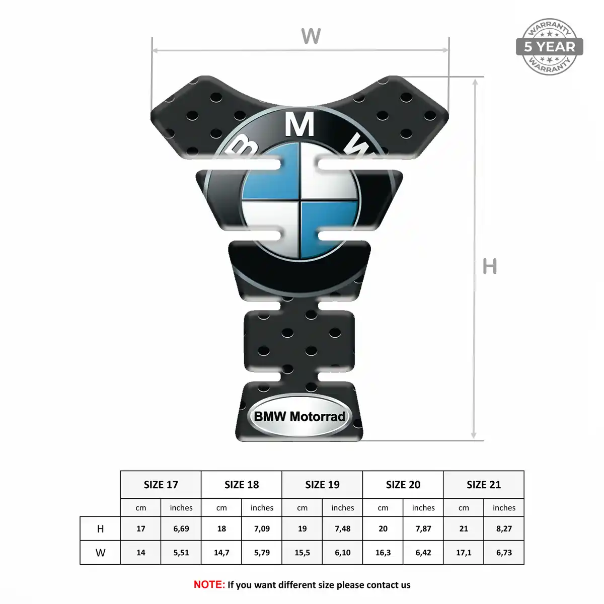 BMW Motorcycle Tank Pad Superior Craft