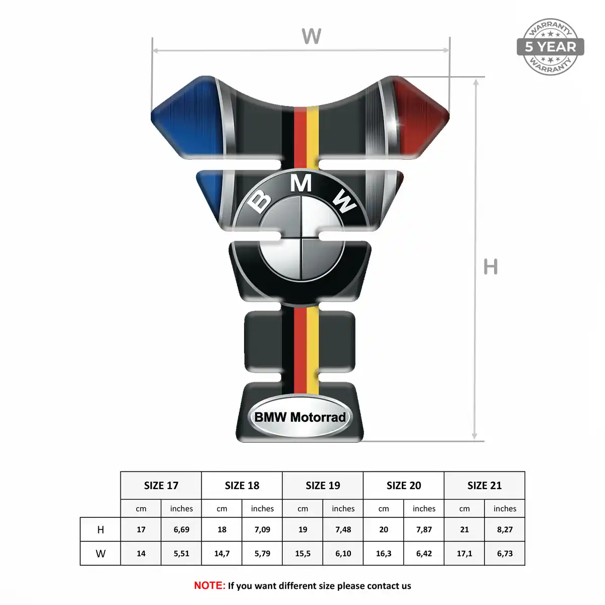 BMW Motorcycle Tank Protector Sleek Style