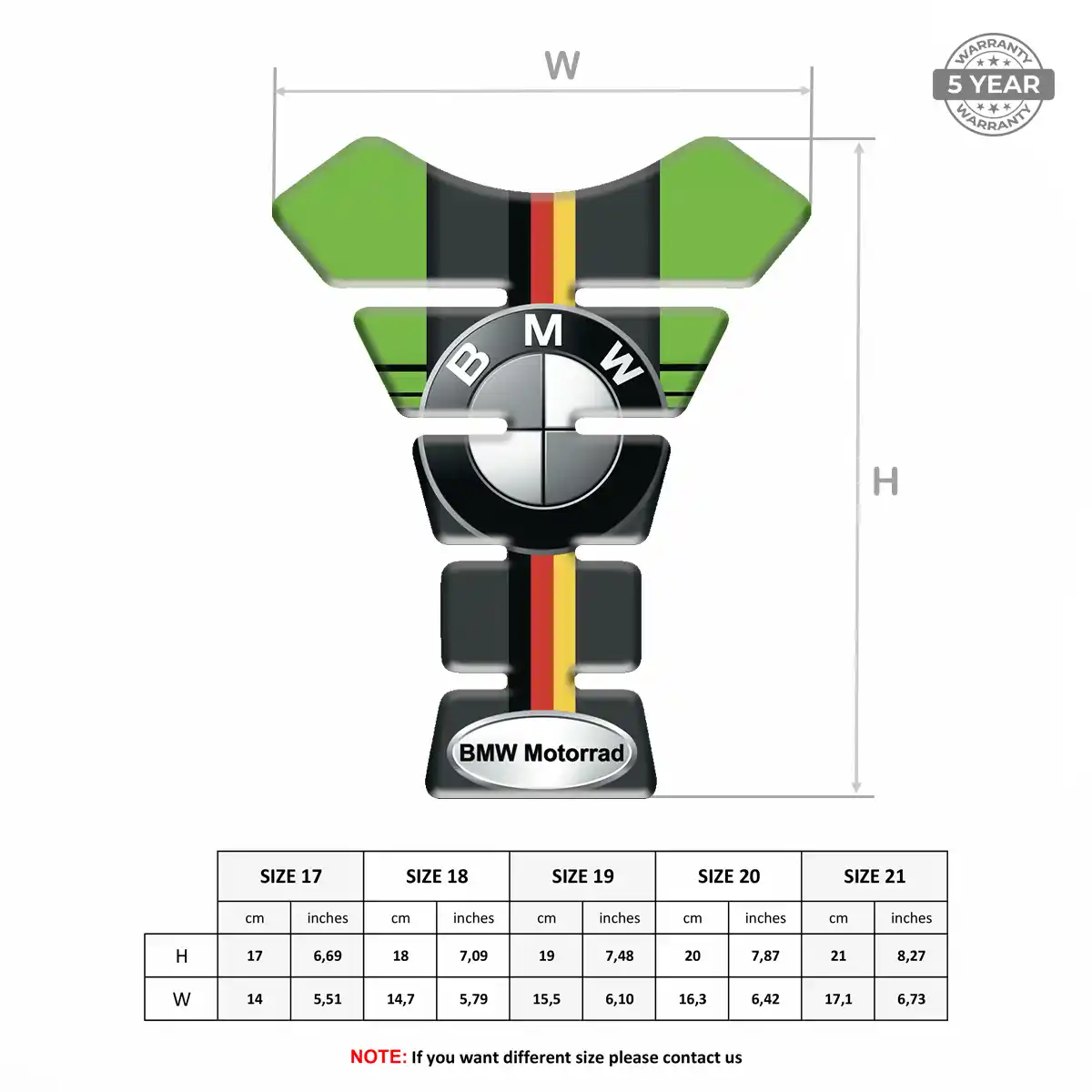 BMW Motorcycle Tank Sticker Prestige Line
