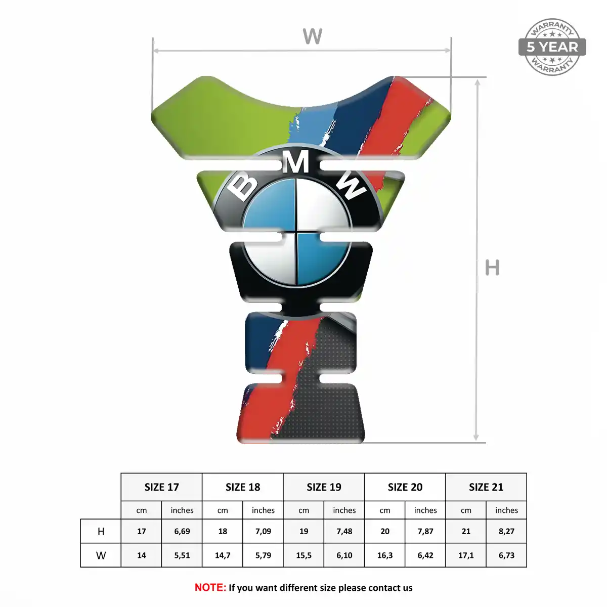 BMW Motorcycle Tank Sticker Signature Grade