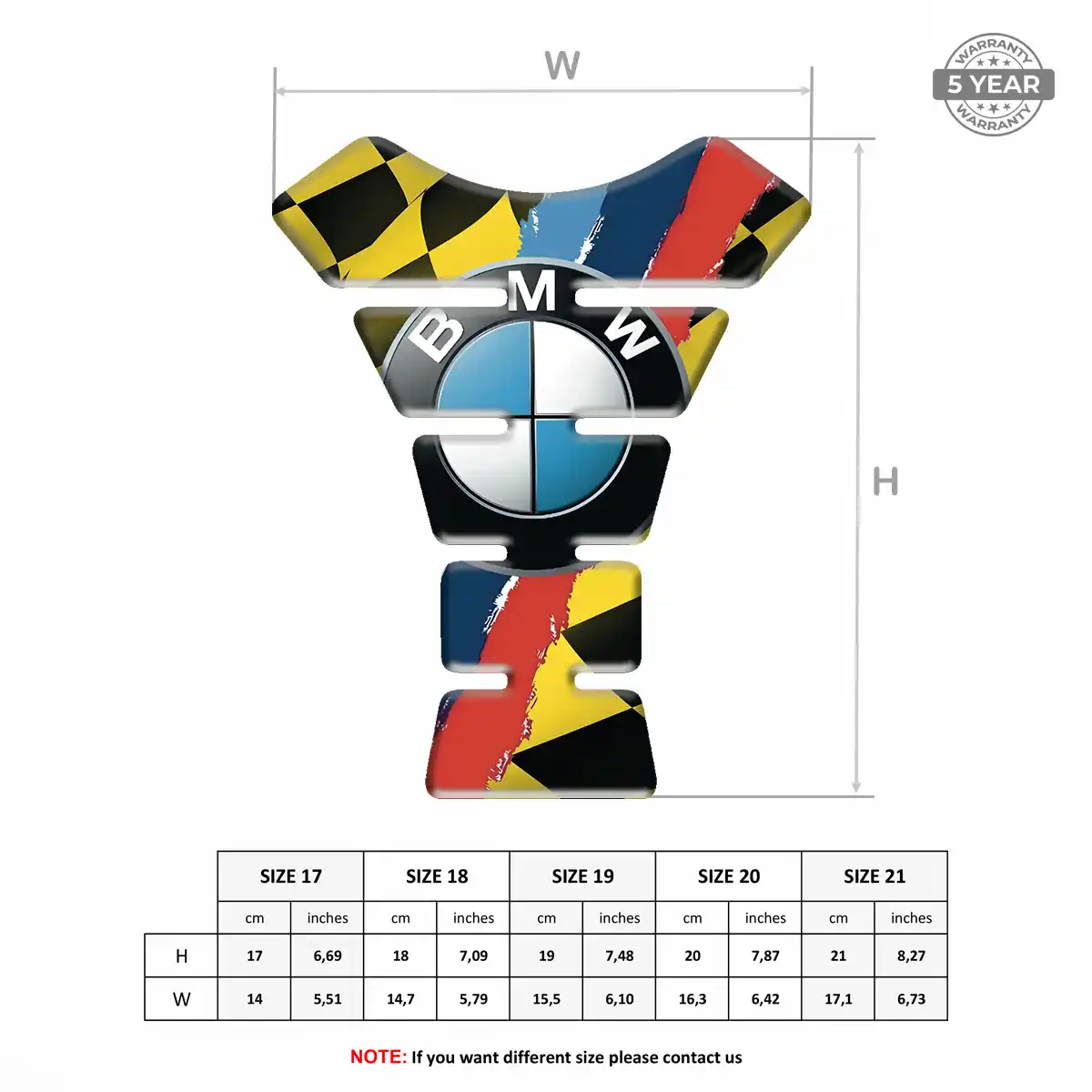 BMW Motorcycle Tank Sticker Sleek Style