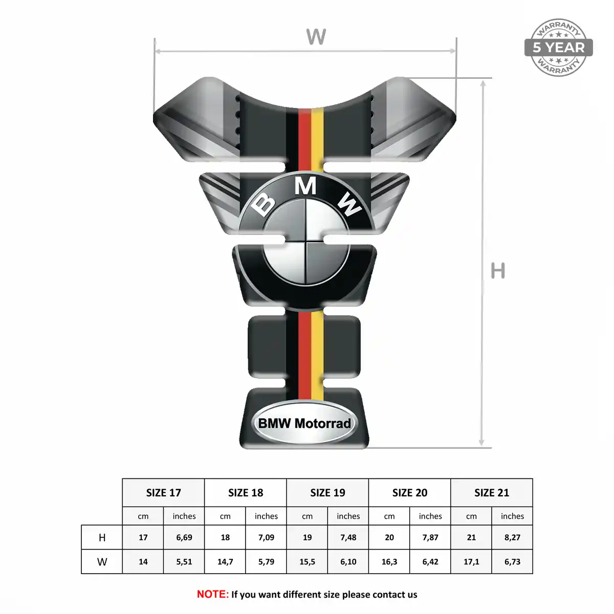 BMW Motorcycle Tank Sticker Superior Craft