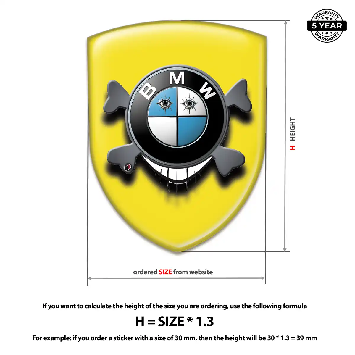 BMW Polyurethane Domed Sticker Exclusive Series